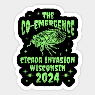 Wisconsin Cicada Invasion 2024 - Wisconsin Cicada Co-Emergence 2024 Sticker